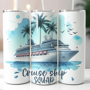 Cruise Ship SEAMLESS Tumbler Wrap, Cruise 20oz Skinny Tumbler, Vacation Tumbler Sublimation Design, Cruise Tumbler PNG, Cruise Design