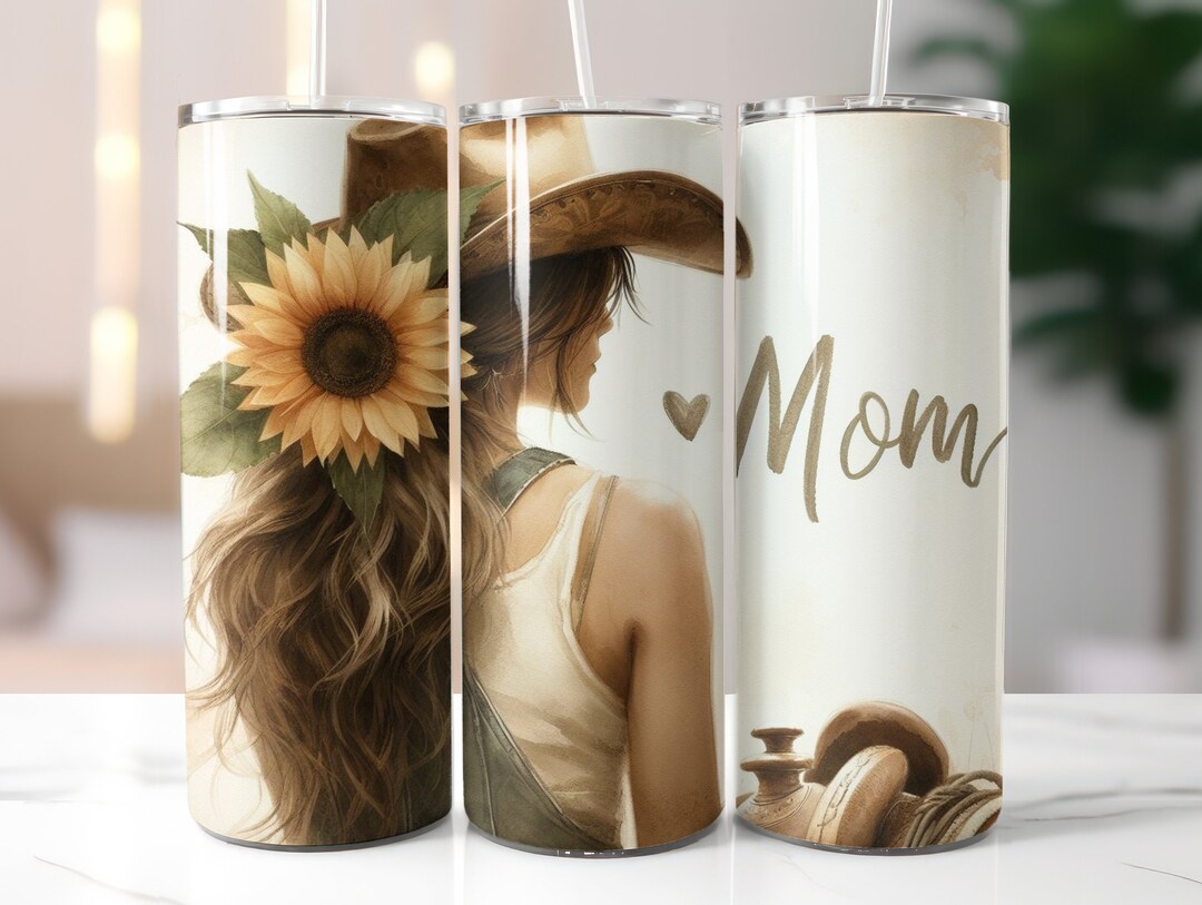 Cowgirl Mom 20 Oz Skinny Tumbler Wrap, Sublimation Design PNG for 20oz ...