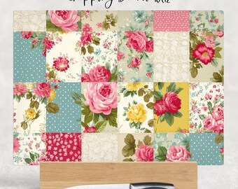 Rose Shabby Chic Cutting Board Design, Baking Sublimation Board, Sublimation Cutting, Glass Kitchen Cutting Board