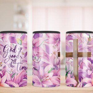 God is Good all the time 4 in 1 Can Cooler Sublimation Design, 4 in 1 Design Wrap, Sublimation Can Holder, Can Cooler PNG, Can Holder Wrap