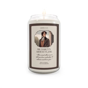 Literary Character Candle Collection: Mr. Darcy Scented Candle, 13.75oz