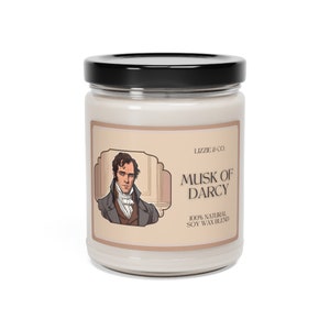 Literary Character Candle Collection: Mr. Darcy Scented Soy Candle, 9oz