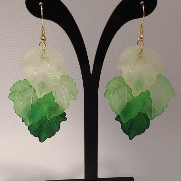 Leafy chandelier earrings