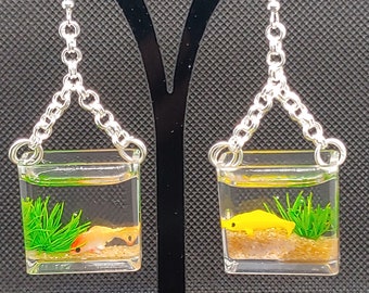 Aquarium earrings