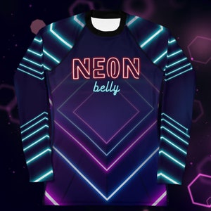 Neon Belly - Women&#39;s Long Sleeve BJJ Rash Guard |  | Brazilian Jiu-Jistu, Grappling, Nogi, Wrestling, MMA, Jiu-Jitsu, Compression Shirt