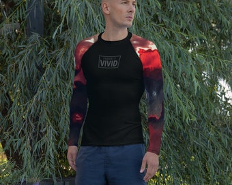 Red Storm - Unisex Long Sleeve Rash Guard | Nogi BJJ, MMA, Brazilian Jiu Jitsu, Grappling, Wrestling, Surfing, Compression Shirt