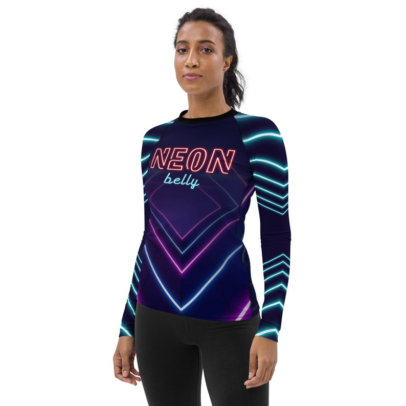 Neon Belly Women's BJJ Rash Guard - Long Sleeve Compression Shirt - Etsy