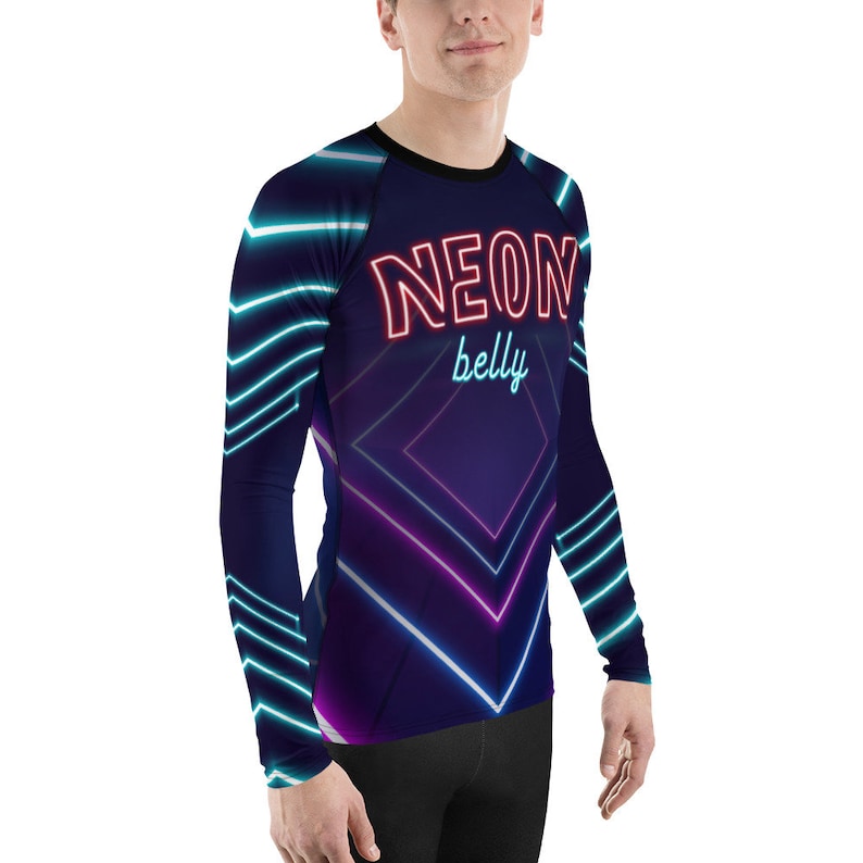 Neon Belly Men's BJJ Rash Guard - Jiu Jitsu, MMA Compression Shirt - Etsy