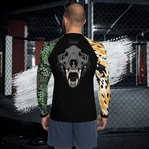 Chimera Beast - Rash Guard für Herren | Nogi BJJ, MMA, Jiu Jitsu, Grappling, Wrestling, Kompressions Shirt