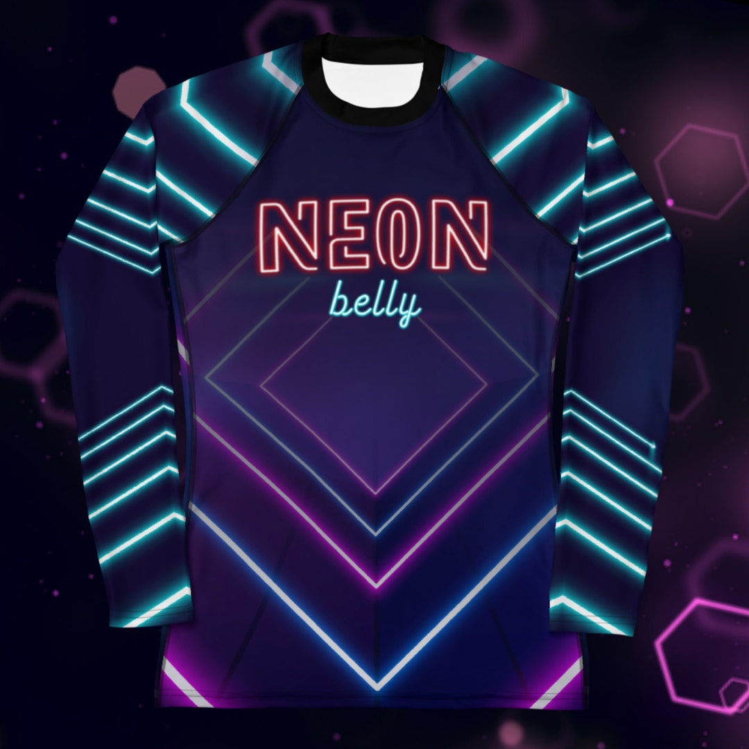 Neon Belly Women's BJJ Rash Guard - Long Sleeve Compression Shirt - Etsy