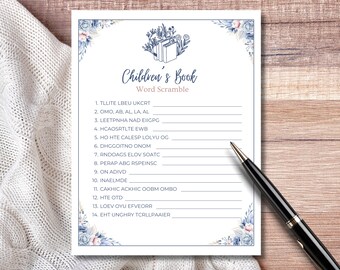 Gioco di parole per bambini: attività per baby shower (download digitale, formato A4, 5x7)