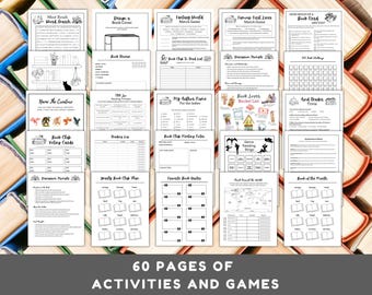 Mega Bundle di giochi per club del libro: kit per riunioni da 60 pagine (download PDF in formato A4 e US Letter)