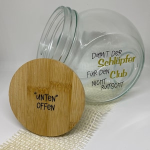 Personalisiertes Vorratsglas Bonbon mit stilvollem Holzdeckel Bild 2