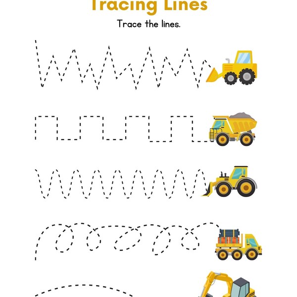 Preschool Line Tracing Worksheets, Lines Trace Pages Printable, Homeschool busy book, Kindergarten Curriculum Learning, Pre Handwriting