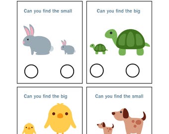 Big and Small Preschool Worksheets: Learning Sizes Printable (PDF)