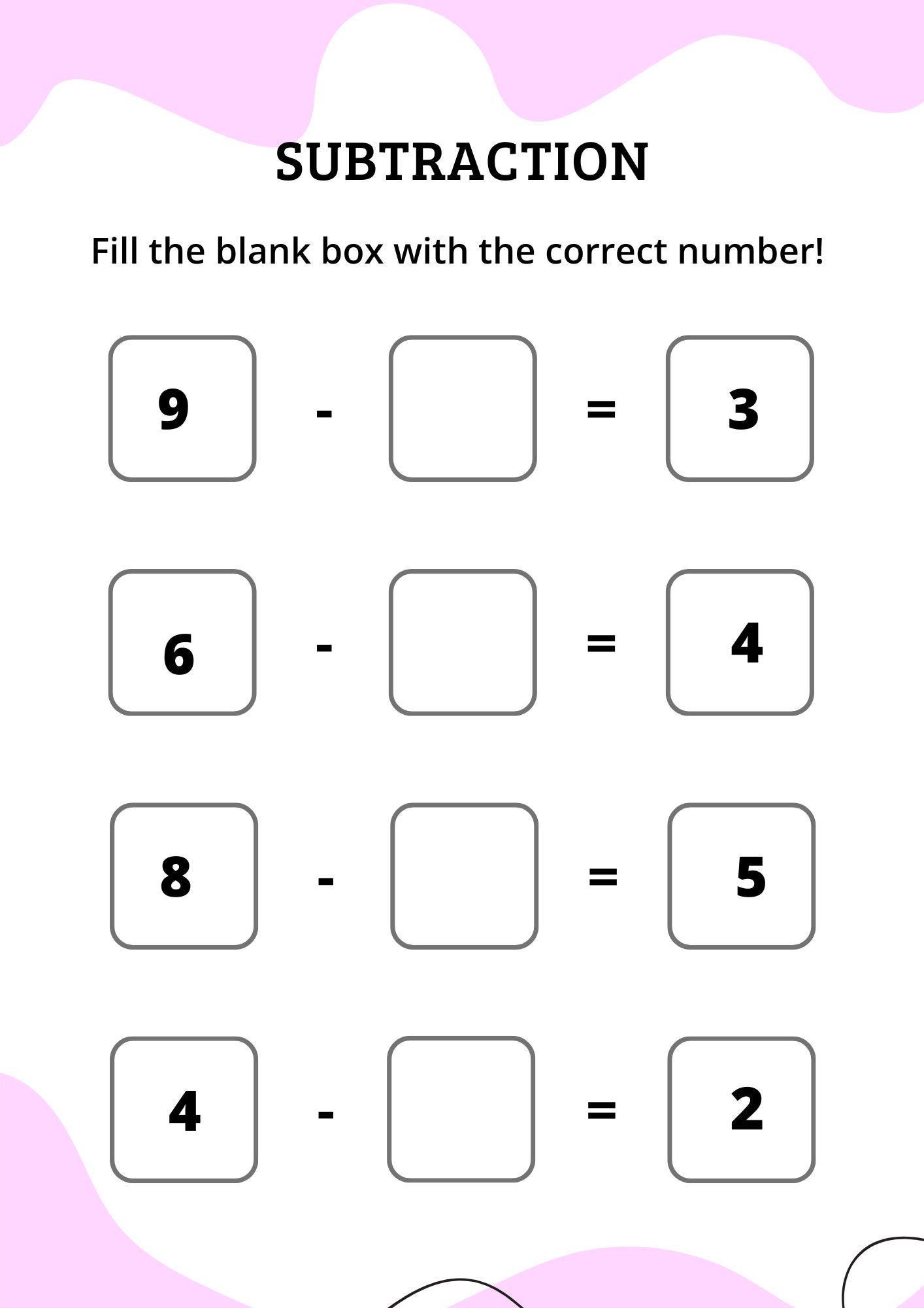 Missing Addends 1-10 Worksheet: Math Practice (digital Download) - Etsy