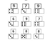 20 Printable Domino Addition Worksheets | 1st Grade & Kindergarten Math | Number Sentences Activity