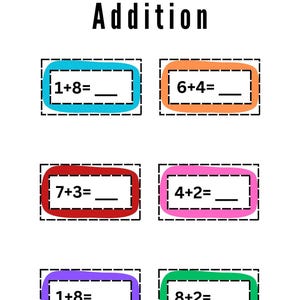20 Worksheets Winter Beginning Addition and Subtraction within 10 Worksheets,Addition and Subtraction, homeschool worksheet