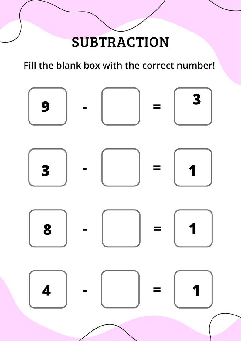 20 Printable Missing Addends 1 10 Practice Worksheet, Math Numbers ...