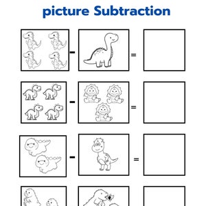 Kindergarten Addition and Subtraction Worksheets: Picture Math (20 Printable)
