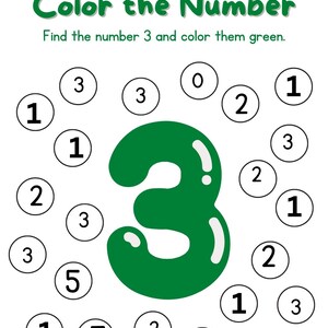 Number Coloring Pages Worksheets for Preschool 0-9 Printable Preschool ...