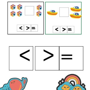 10 Printable Greater Than Less Than Equal To Worksheets. Preschool-3rd Grade Math.