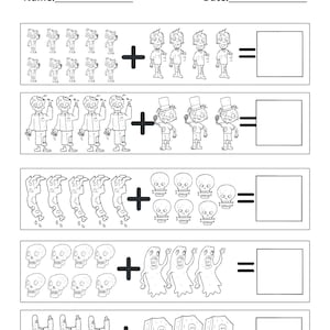 Picture Addition and Subtraction Worksheets: Kindergarten Homeschool (20 Printable)