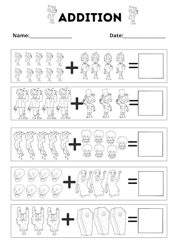 Hojas De Trabajo De Suma Y Resta Para Jardín De Infantes Suma Y Resta