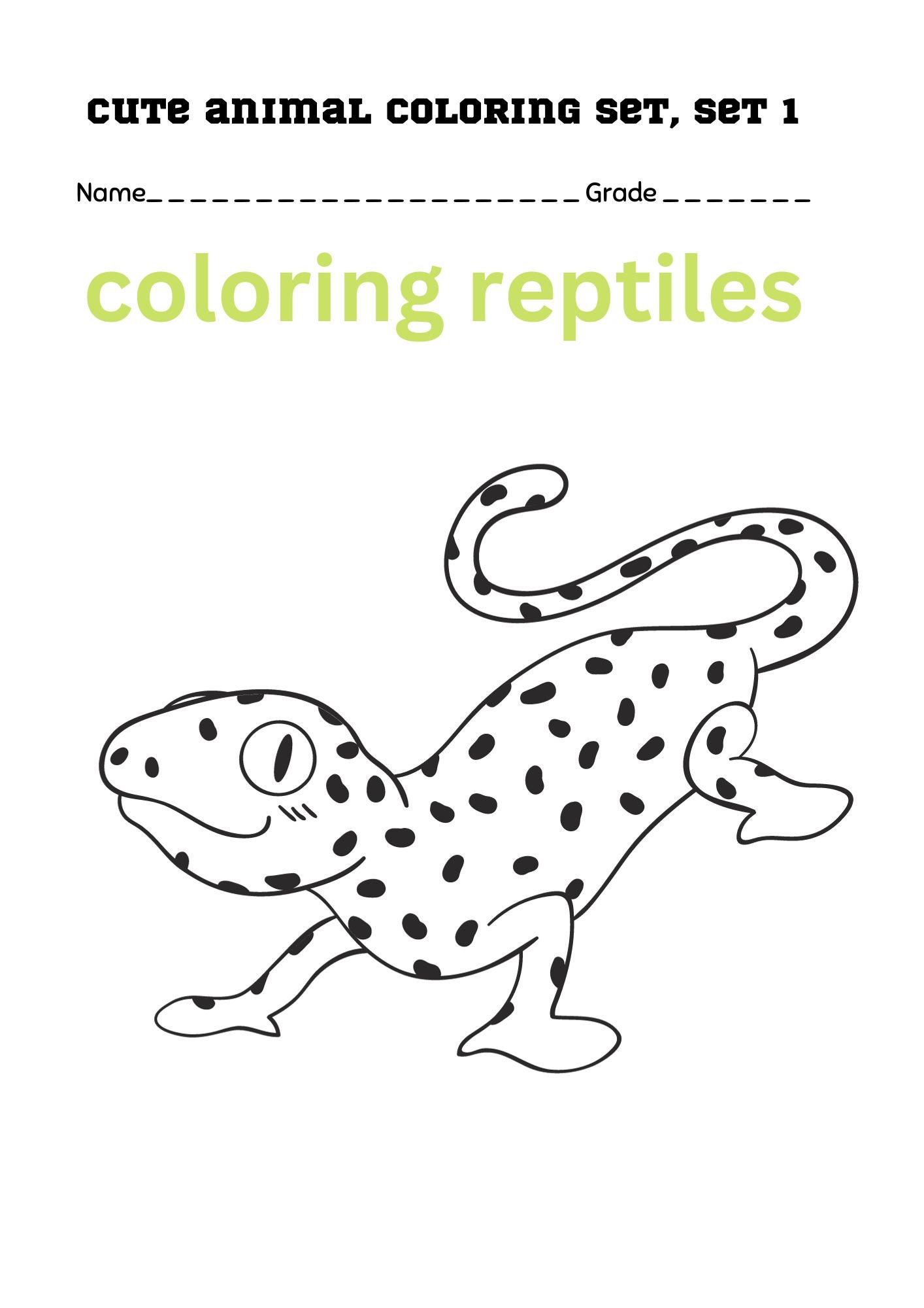 10 Coloring Pictures of Reptiles,coloring Pages for Kids, Coloring ...