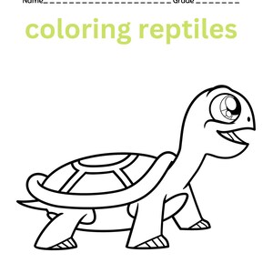 10 Coloring Pictures of Reptiles,coloring Pages for Kids, Coloring ...