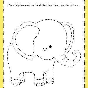 40 Animal Tracing Tracing Worksheets, Printable Preschool Trace Pages,Homeschool busy book, Kindergarten Curriculum Learning,Pre-Handwriting
