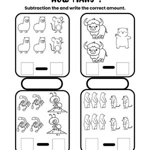 Picture Addition and Subtraction Worksheets: Preschool Homeschool (20 Printable)