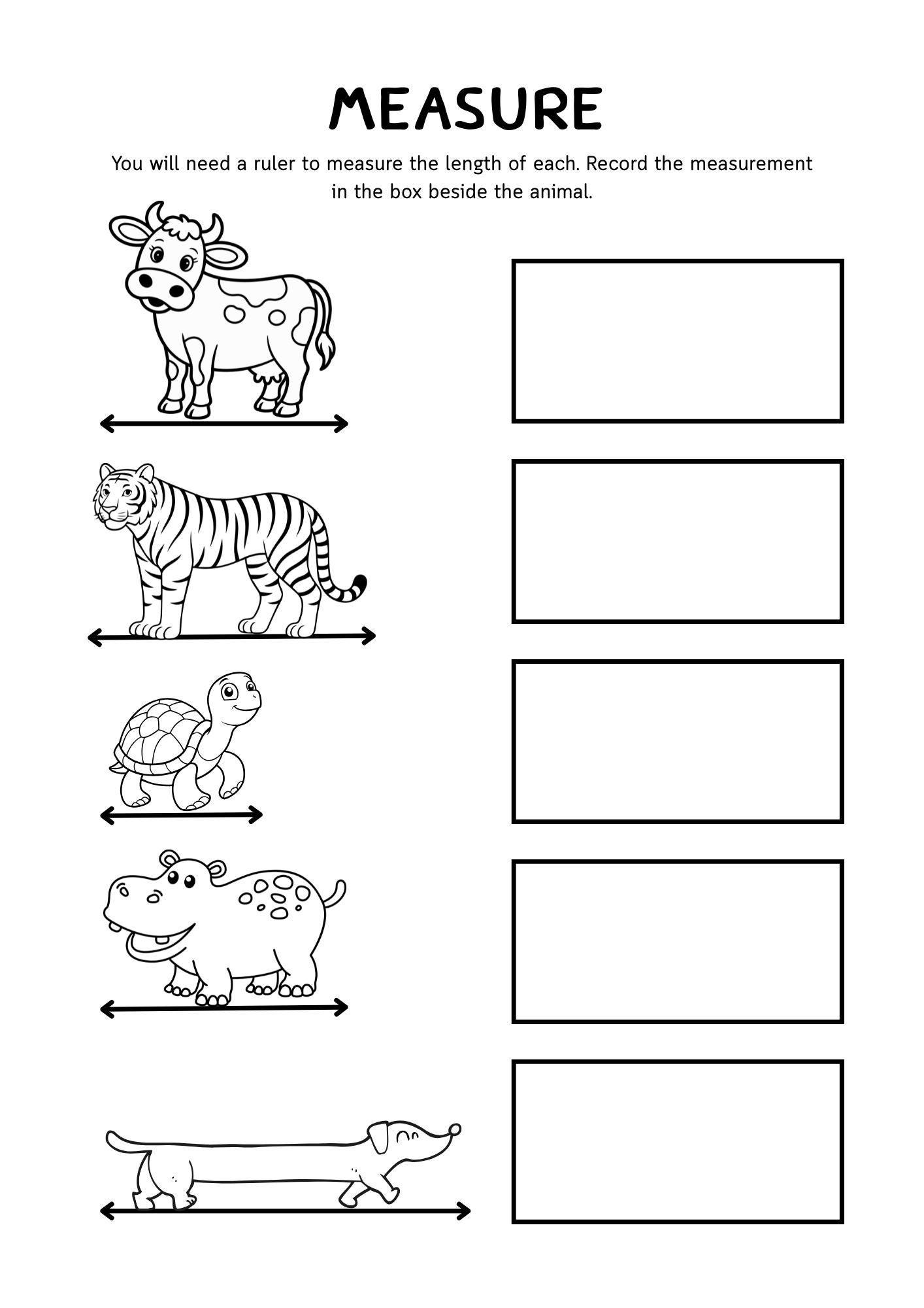 Measure Length With Tools Worksheets | 2nd Grade Ruler Measurement - Etsy