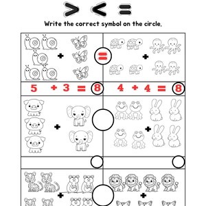 20 Printable Greater Than Less Than Equal To Worksheets. Preschool-3rd Grade Math.