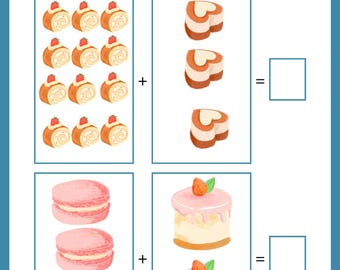 Picture Addition Worksheets: Preschool Kindergarten Math (printable) - Etsy