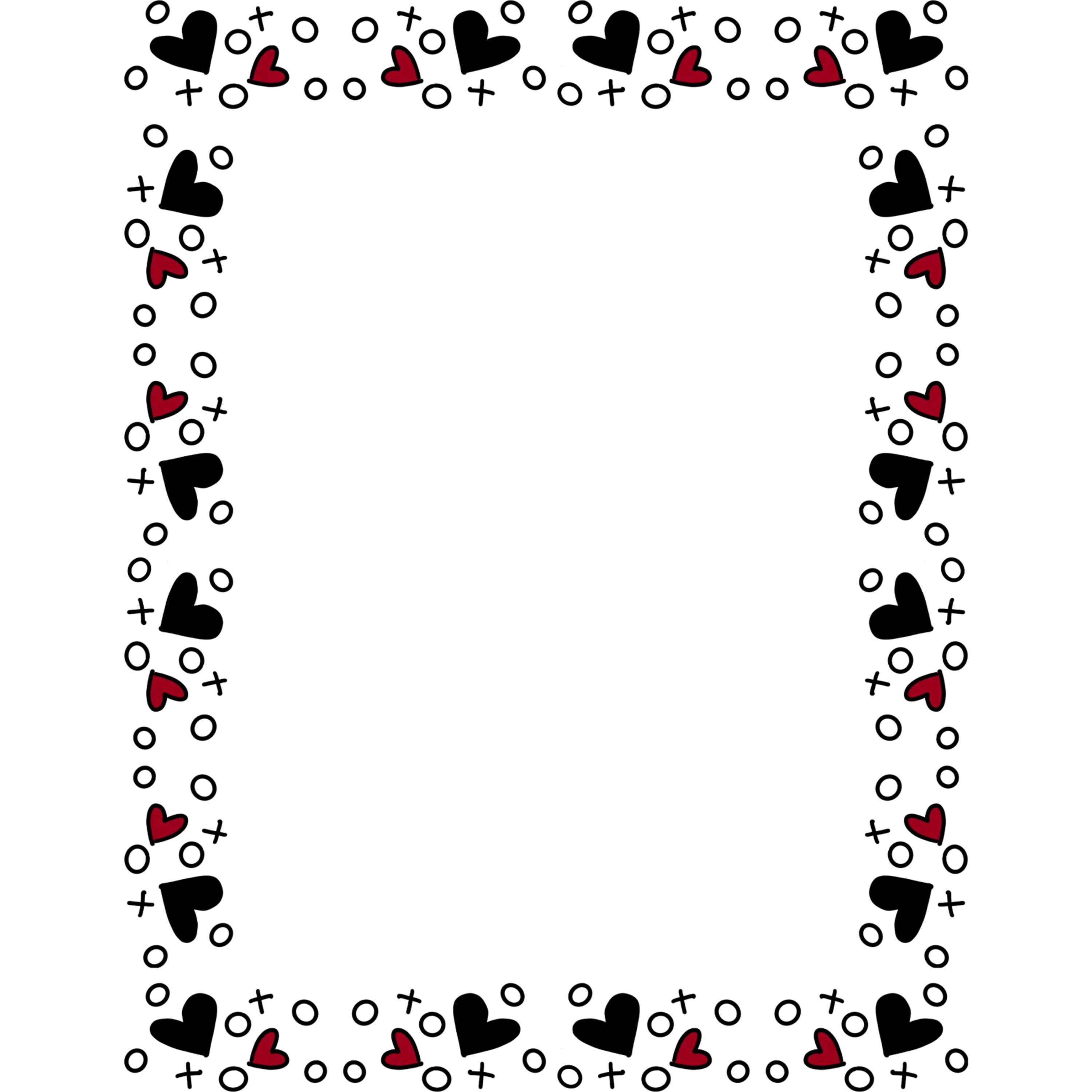 Skinny Valentine Clipart Borders - Valentines Day Clip Art, Doodle ...