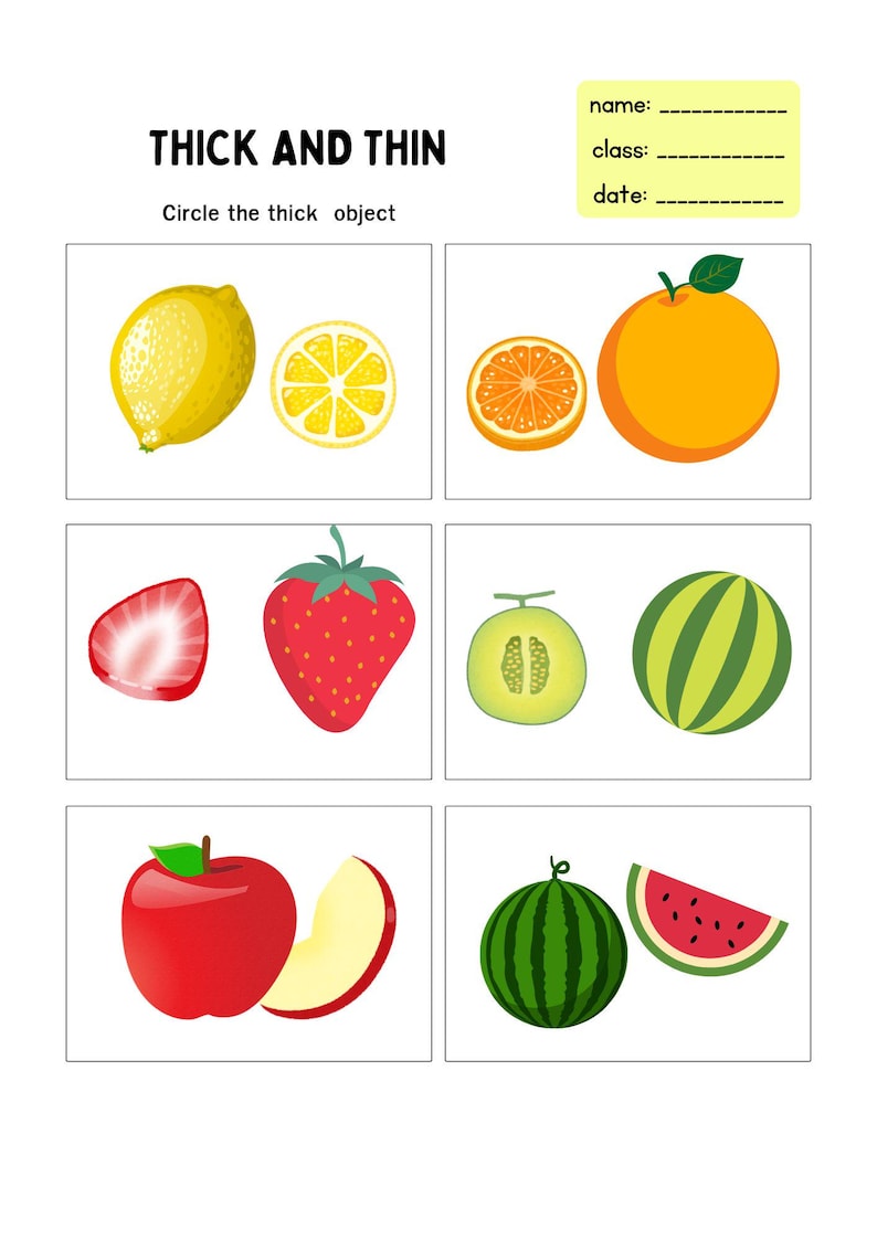Big and Small Preschool Worksheets: Learning Sizes Printable (PDF) - Etsy