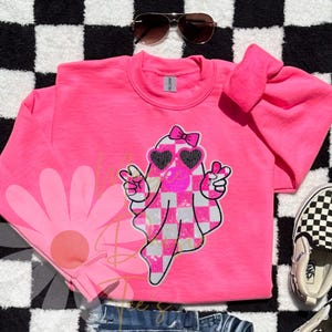 Ghost sequin Patch Crewneck Sweatshirt