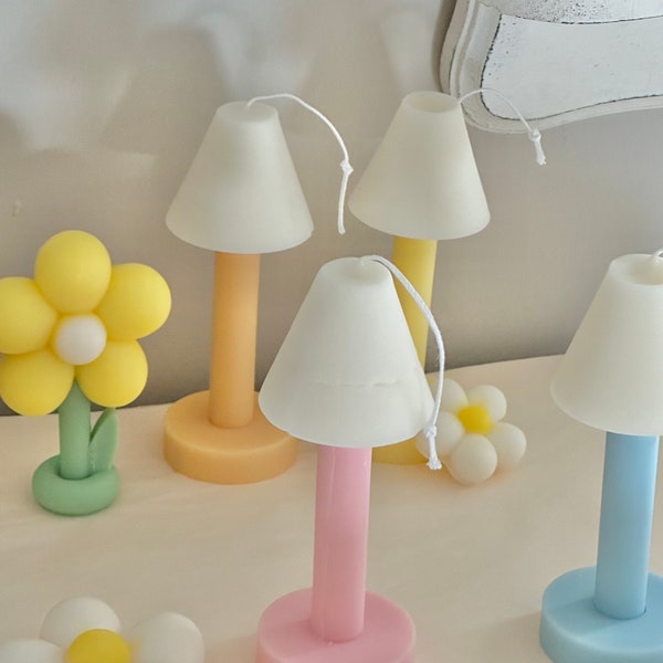 stand lamp candle/soy wax candle/object candle/cute candle/home deco/pastel candle