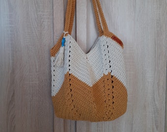 Crochet Bag, Handmade Bag, Tulip Bag, Knitted Bag, Large Shoulder Bag, Handmade Shoulder Bag, Bohemian Bag, Market Bag, Gift Bag for Women