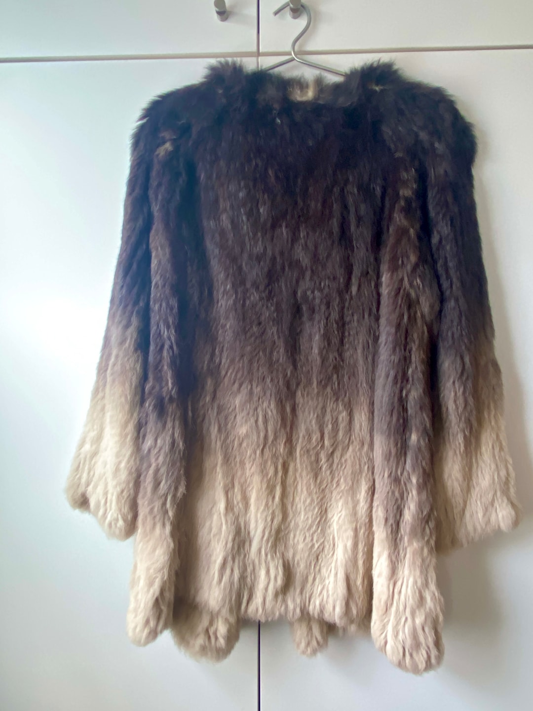 Brown Rabbit Fur Coat Real Fur, Used Excellent Condition From Max & Moi ...
