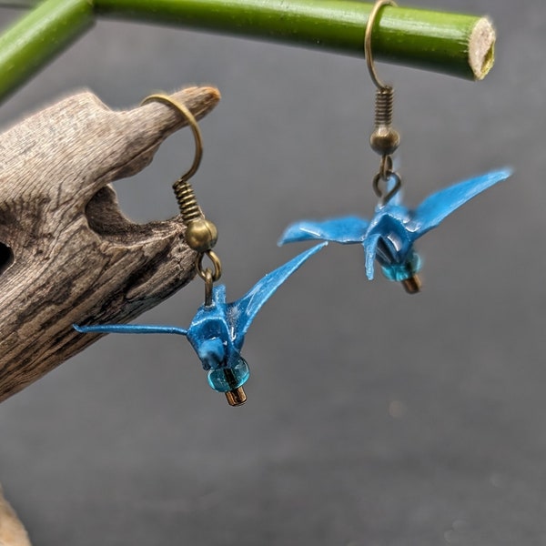origami earring - mini Crane