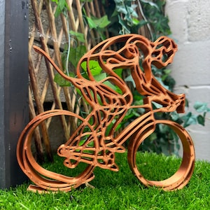 Abstract Cyclist Sculpture  , Cycling enthusiasts , Home decoration , Gift for cyclist , Table statue decor , Table top decor , Perfect Gift