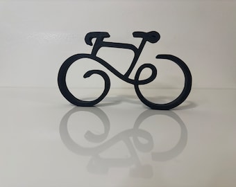 Minimalistische fietssculptuur: 3D-geprint PLA-decor