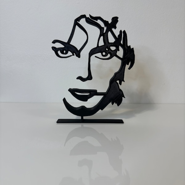 Michael Jackson 3D Sculpture , Stylish Decor , Wire Framed Style , 3D Printed Wire Frame Art , Minimalist Art , Celebrity Portrait