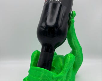3D Printed Frog Wine Holder: Modern Resin Wine Bottle Stand