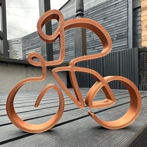 Minimalistic Cyclist Sculpture  , Cycling enthusiasts , Home decoration , Gift for cyclist , Table statue decor , Table top decor