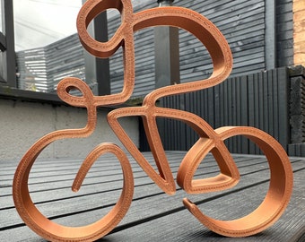 Minimalistic Cyclist Sculpture  , Cycling enthusiasts , Home decoration , Gift for cyclist , Table statue decor , Table top decor