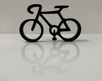 Escultura minimalista de bicicleta de montaña: decoración de mesa de PLA impresa en 3D