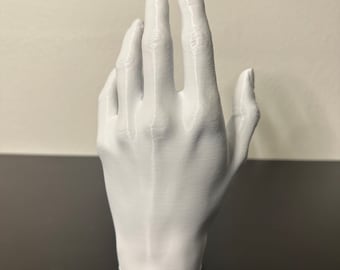 3D-geprint groot handornament, tafelbladsieraden, ringdisplaystandaard, perfect cadeau voor haar, ornamenthand, realistische hand